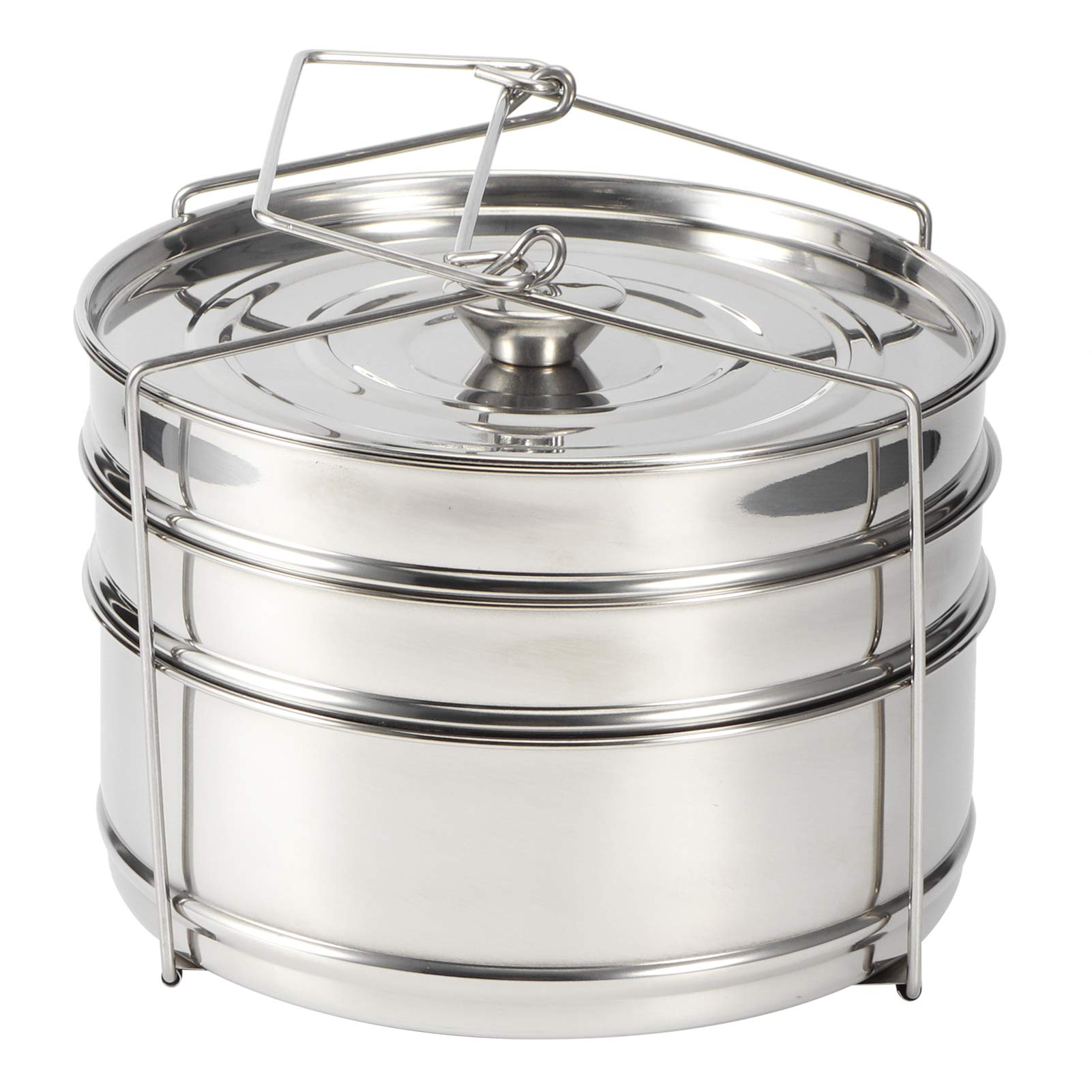 3-Tier Stainless Steel Steamer Pot with Stackable Lids - Multi-Layer Food Steamer for Vegetables, Dumplings & Seafood - Perfect for Home Cooking, Meal Prep & Healthy Eating