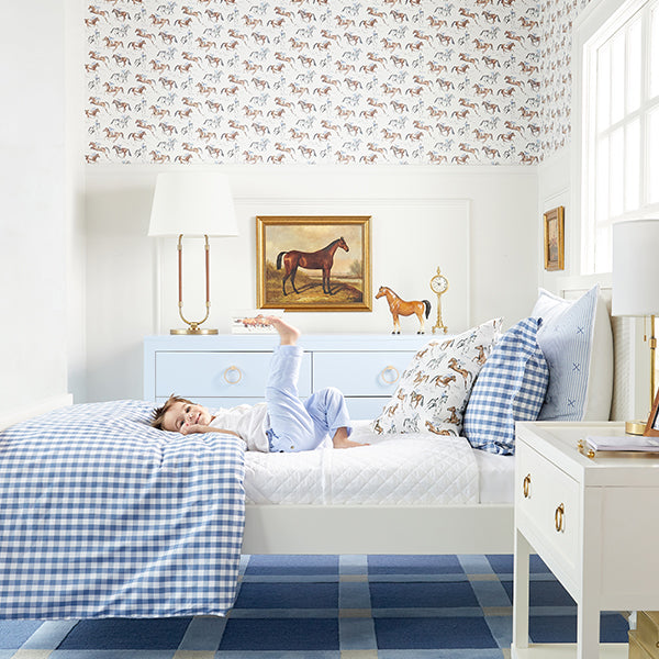 Horse & Jockey Wallpaper - Premium Equestrian Themed Wall Decor for Home & Office - Perfect for Bedroom, Living Room, or Stable Design