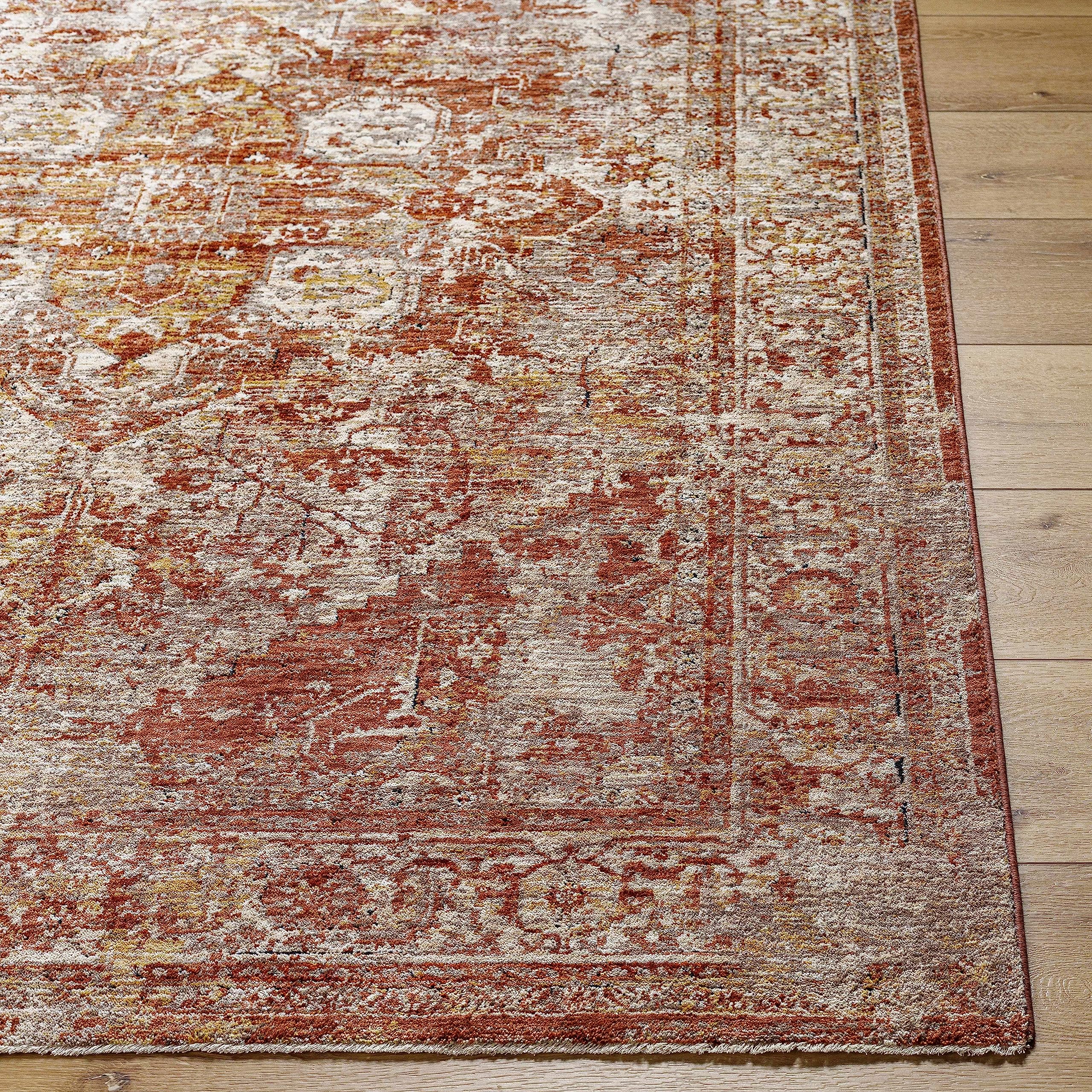 Hauteloom Strathbogie Traditional Beige Brown Red Area Rug 6'7