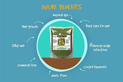 Avuri Powder (Indigo Powder) for Natural Hair Care & Coloring - 250g | Herbal Hair Treatment for Gray Coverage, Conditioning & Scalp Health