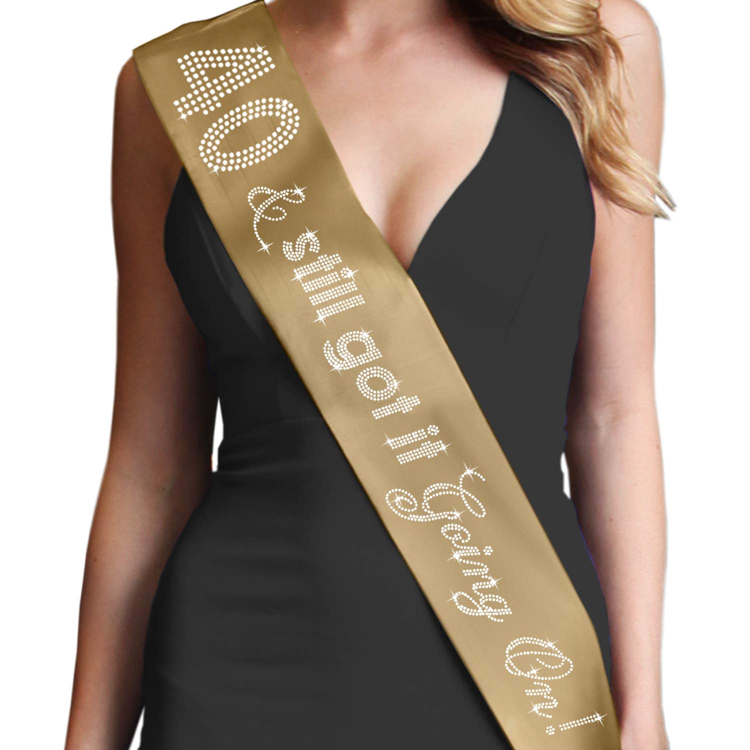 40th Birthday Sash - Crystal Rhinestone '40 & Still Got It' Premium Satin Waistband for Women - Elegant 40th Birthday Party Decorations & Milestone Celebration Accessories - Perfect for Birthday Photos, Bachelorette Parties & Special Occasions