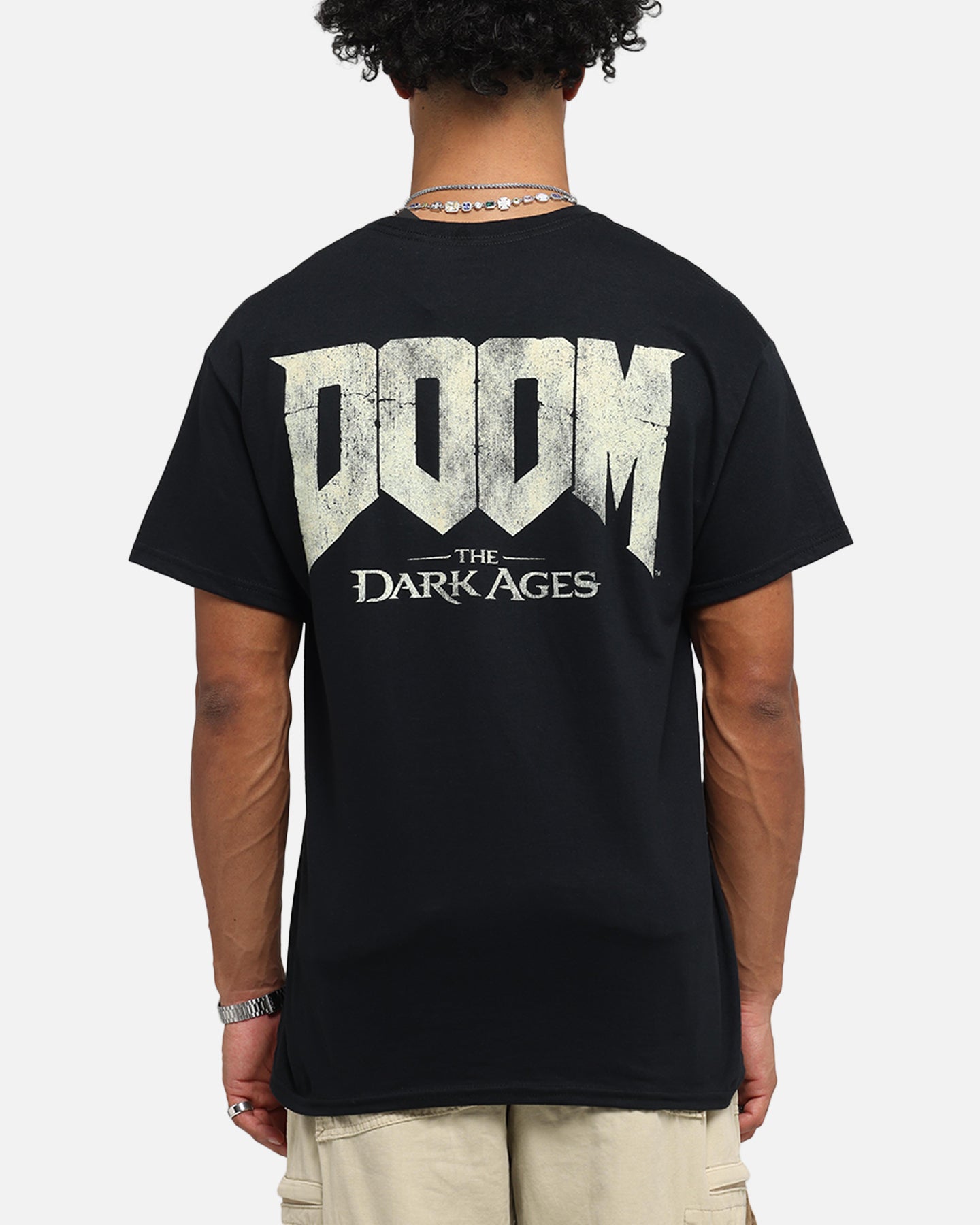 73 Studio X Doom Dark Ages Graphic T-Shirt for Men - Black Cotton Tee for Gaming, Cosplay & Casual Wear