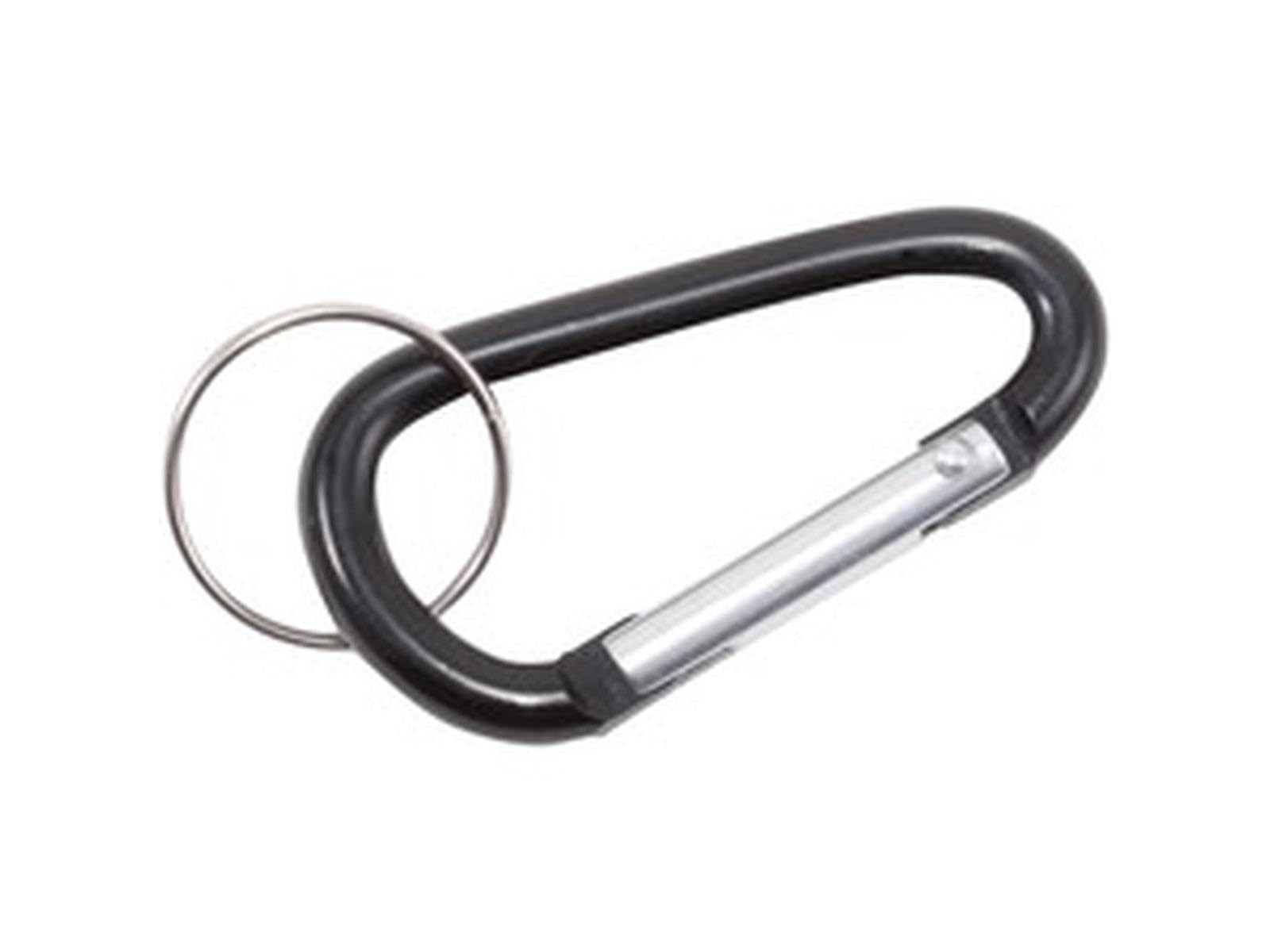 Advantus Black Aluminum Carabiner Keychains - 10 Pack for Outdoor & Travel