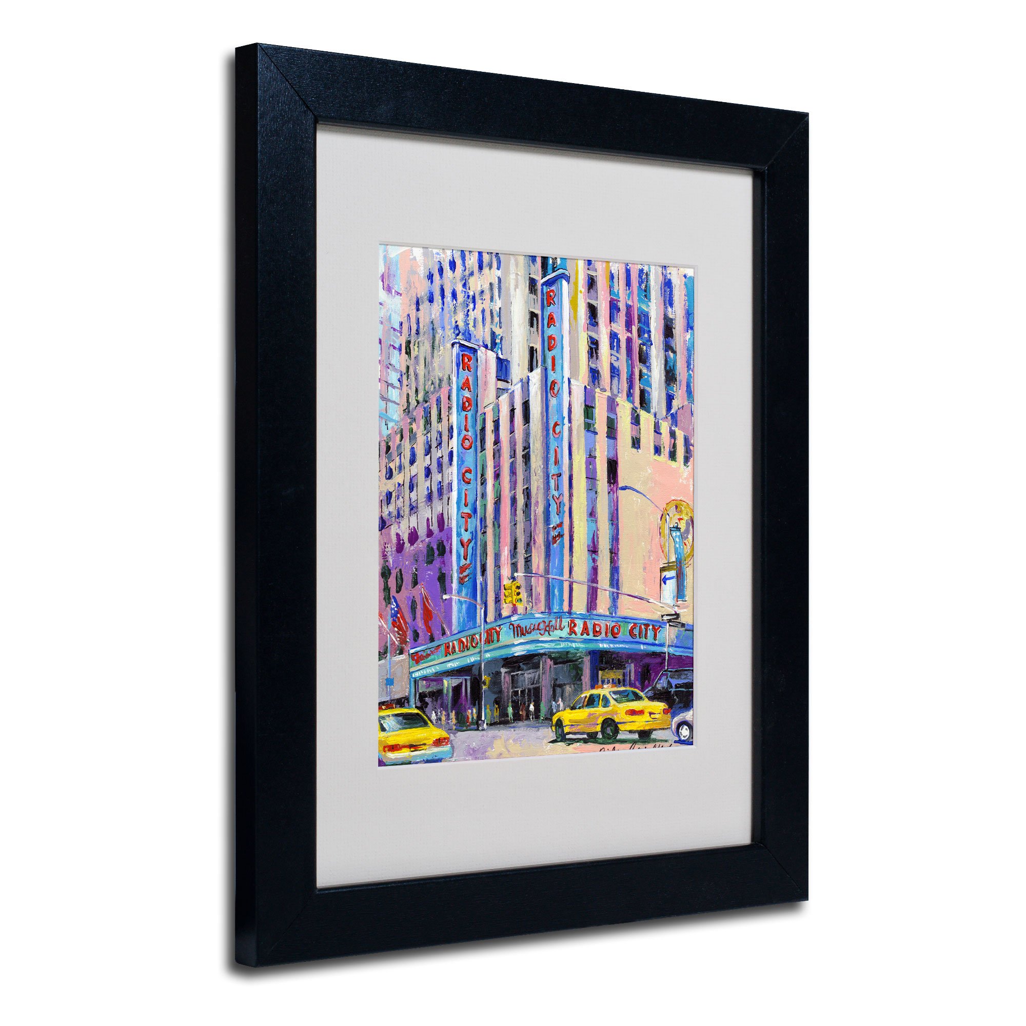 Richard Wallich Radio City Music Hall Fine Art Print - 11x14 Inch Black Framed Wall Decor for Living Room, Office & Gifts