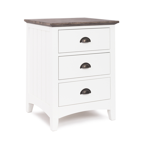 Modern Grange Bedside Table with 3 Drawers - Nightstand for Bedroom, Living Room & Small Spaces - Compact Storage Solution for Books, Lamps & Essentials