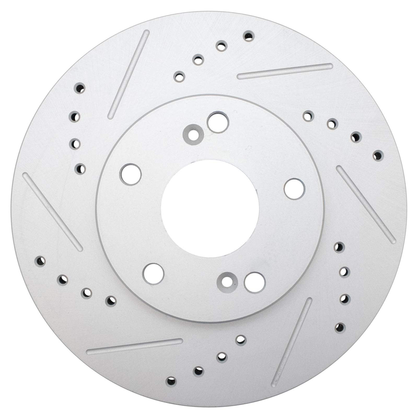 High-Performance Drilled & Slotted Disc Brake Rotors - G-Coated Front Pair for Honda Civic/Accord - Perfect for Racing & Daily Driving