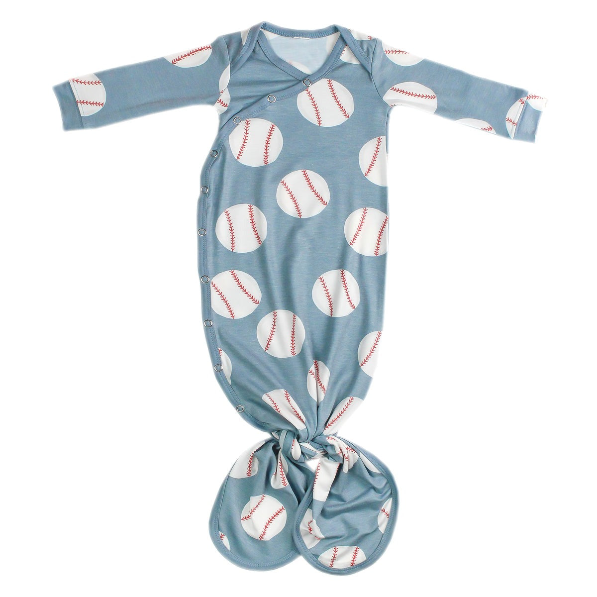 Soft Newborn Knotted Gown - Organic Cotton Baby Sleepwear for Boys & Girls - Perfect for Hospital, Photo Shoots & First Outfits