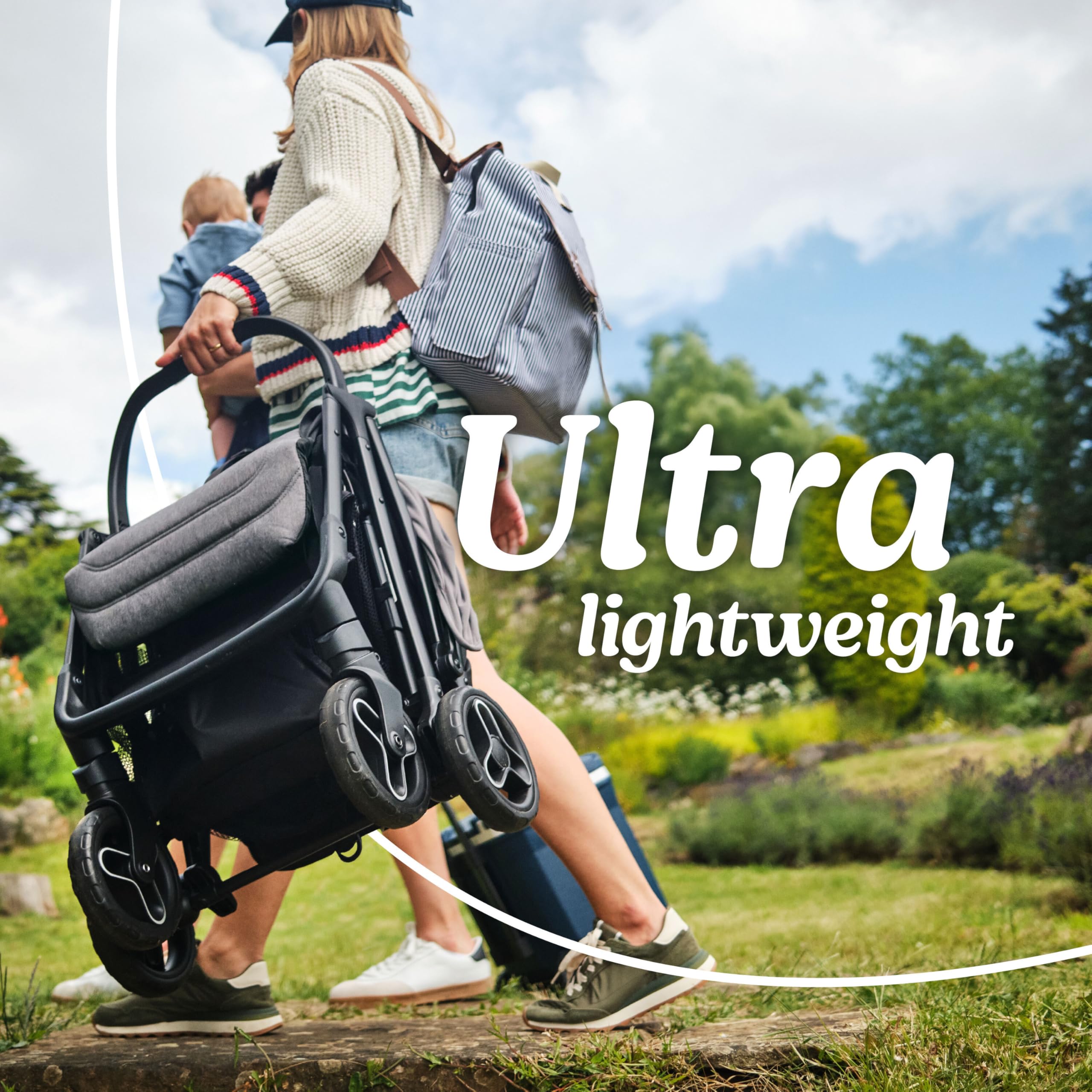 Graco Ready2Jet Compact Travel Stroller - Lightweight Automatic Fold Stroller for Airplane & Everyday Use | Overhead Cabin Friendly Baby Stroller | Perfect for Travel, Shopping & City Walks