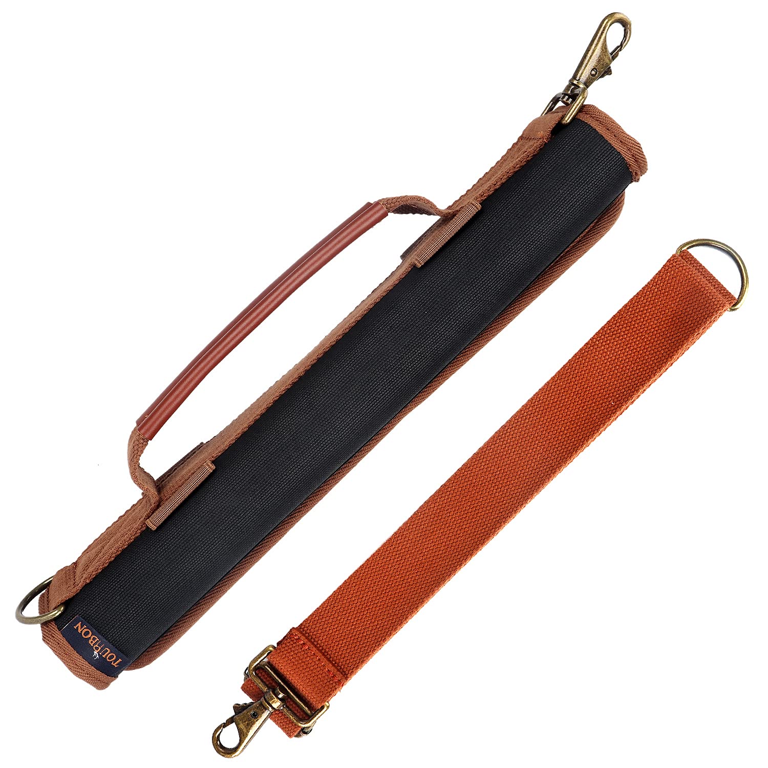 TOURBON Lightweight Canvas Golf Club Carrier Sleeves Bag with Adjustable Shoulder Strap - Perfect for Golf Course, Driving Range & Travel Accessories