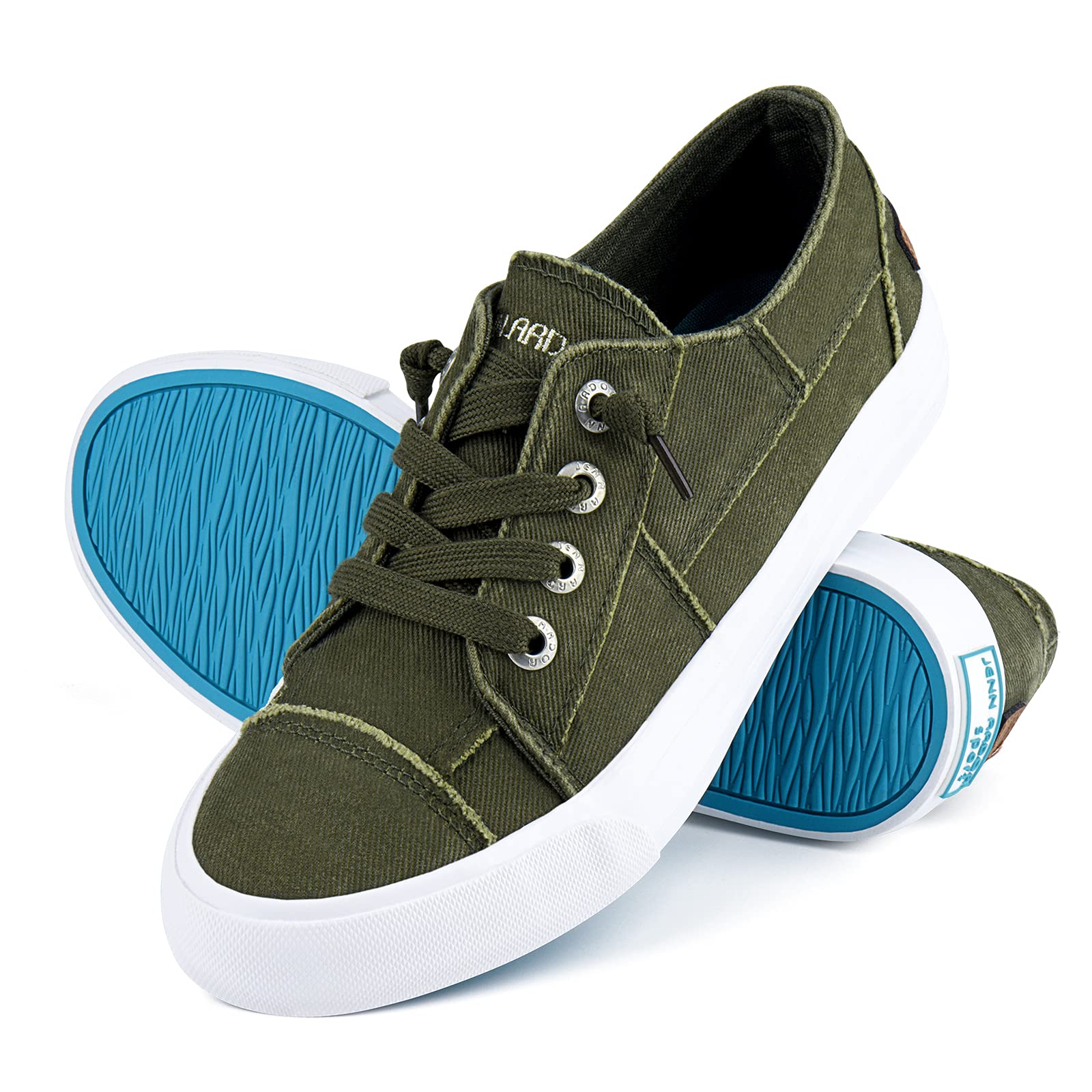 JENN ARDOR Women's Slip-On Canvas Sneakers - Low Top Comfortable Walking Shoes for Casual Wear, Work & Travel | Fashion Flats for Everyday Use