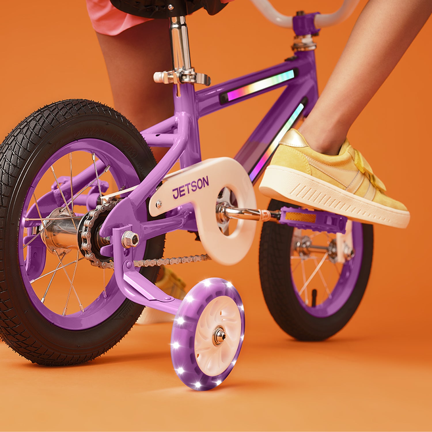 Light Rider 12 LED Kids Bike with Flashing Wheels - Best Children's Light Up Bicycle for Night Riding, Birthday Gifts & Outdoor Play