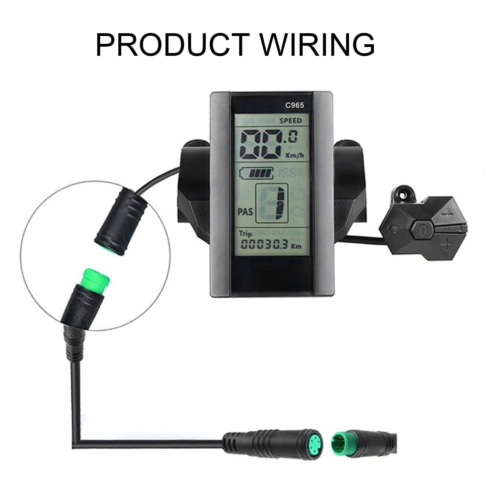 Waterproof 5 Pin Electric Bike Display Extension Cable - Bafang E-Bike Computer Connector for Enhanced Visibility & Easy Installation | Perfect for Commuting, Mountain Biking & Urban Riding
