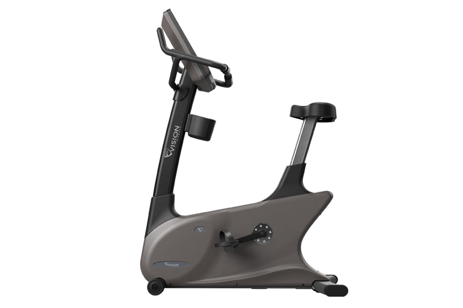 Vision U600E Upright Exercise Bike for Home Gym - Magnetic Resistance Indoor Cycling Bike with LCD Monitor, Adjustable Seat & Transport Wheels - Perfect for Cardio Workouts & Weight Loss Training