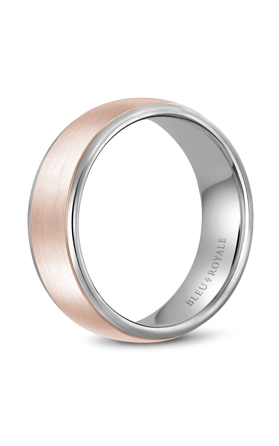 Bleu Royale Men's Wedding Band Ring - 14K White Gold Comfort Fit RYL 058RW65 - Perfect for Engagement, Wedding & Anniversary Gifts