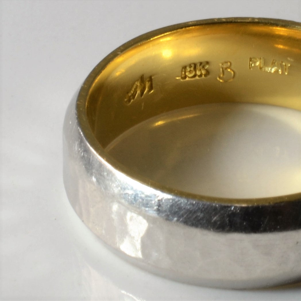 Brinkhaus Mixed Metal Hammered Ring - Size 10 - Handmade Boho Jewelry for Women - Perfect for Weddings, Parties & Everyday Wear