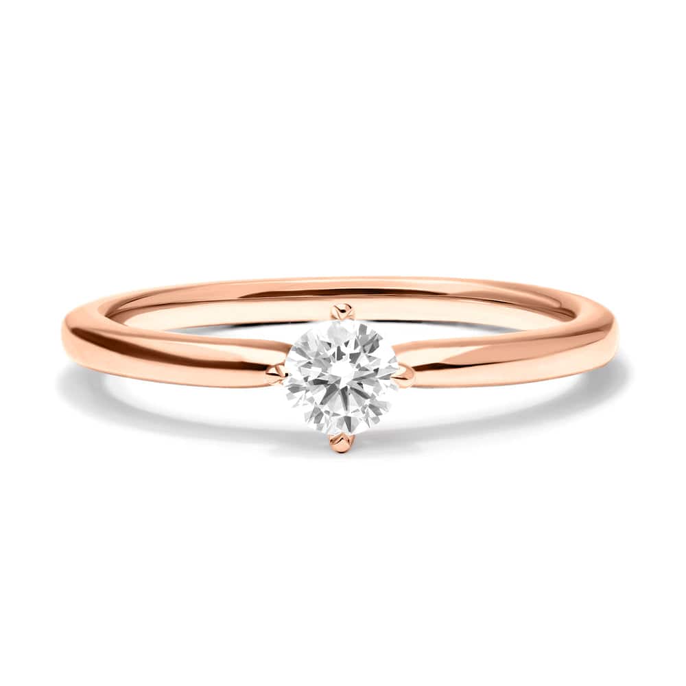 Petite Round Cut Lab Grown Diamond Solitaire Promise Ring for Women - Elegant Minimalist Engagement & Anniversary Jewelry Gift