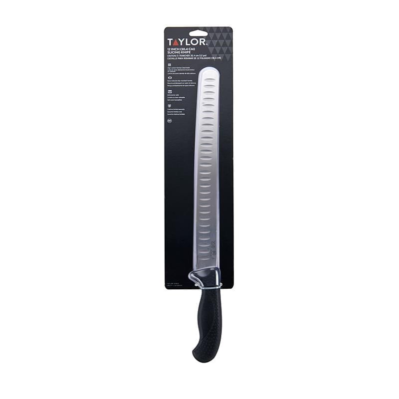 12-Inch Stainless Steel Slicing Knife with Kulhens - Professional Chef Knife for Meat, Bread & Vegetables - Perfect for Home Kitchens, BBQ & Food Prep