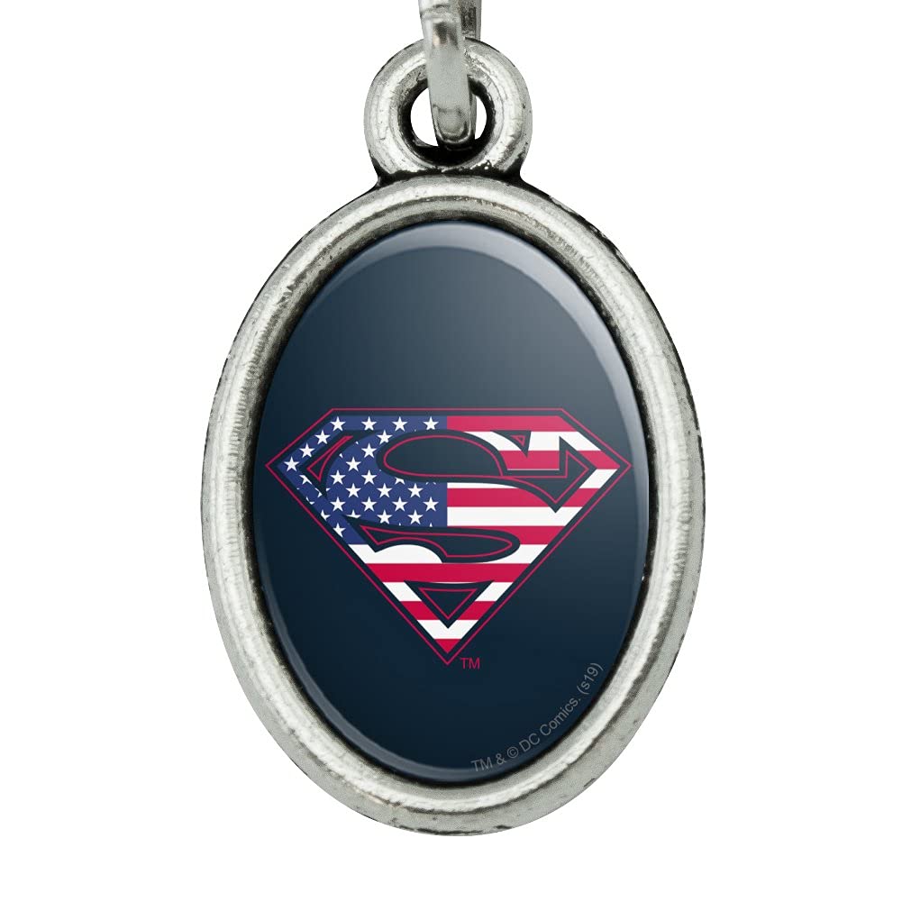 Superman USA American Flag Shield Logo Metal Bookmark - Oval Charm Page Marker for Books, Comics & Gifts - Perfect for Reading, Collecting & Superhero Fans