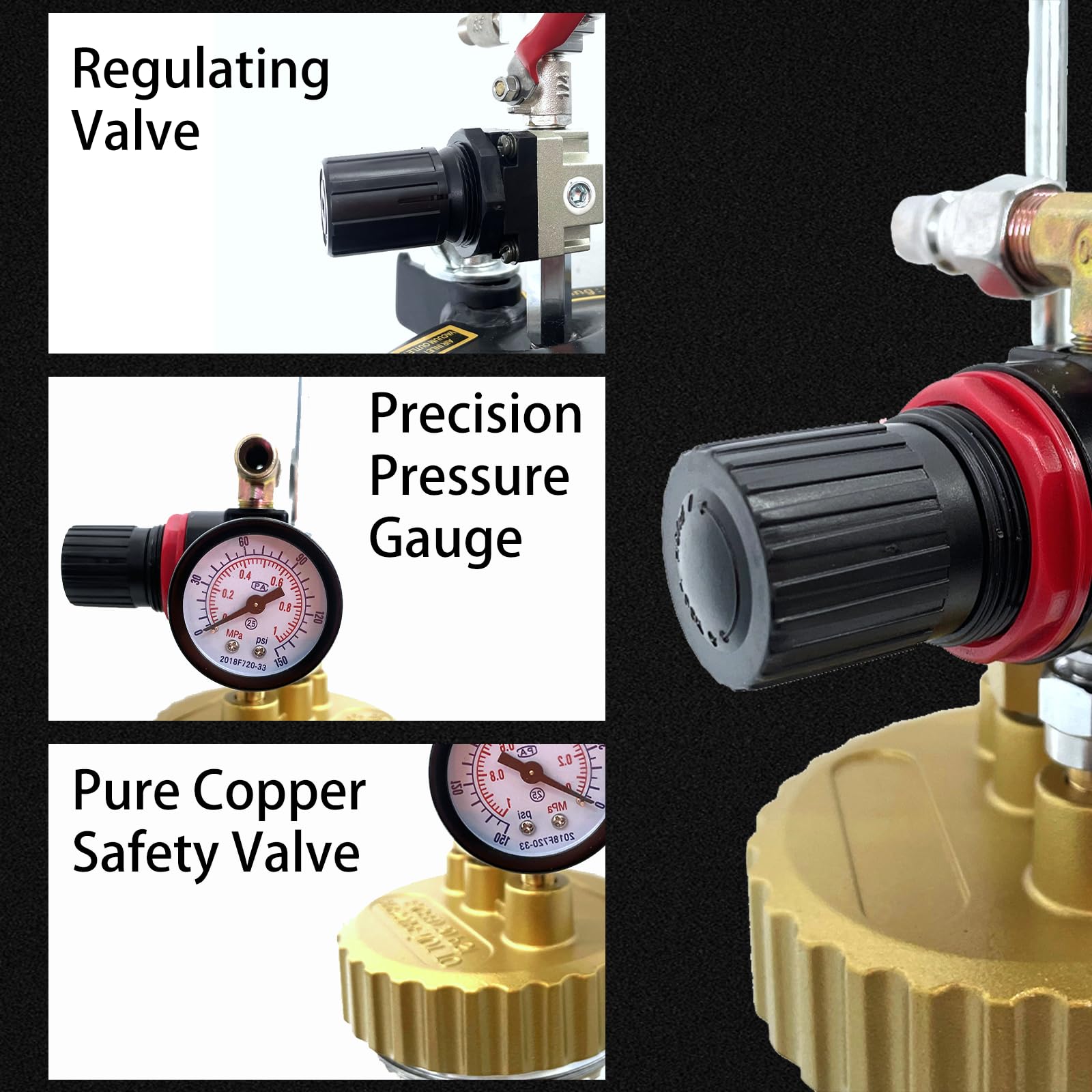 2L Pressure Pot Spray Gun for House Painting - 2mm Nozzle Primer Gun with 10FT Air Hose, 45PSI Max - Perfect for Architectural, Construction & Automotive Painting Projects
