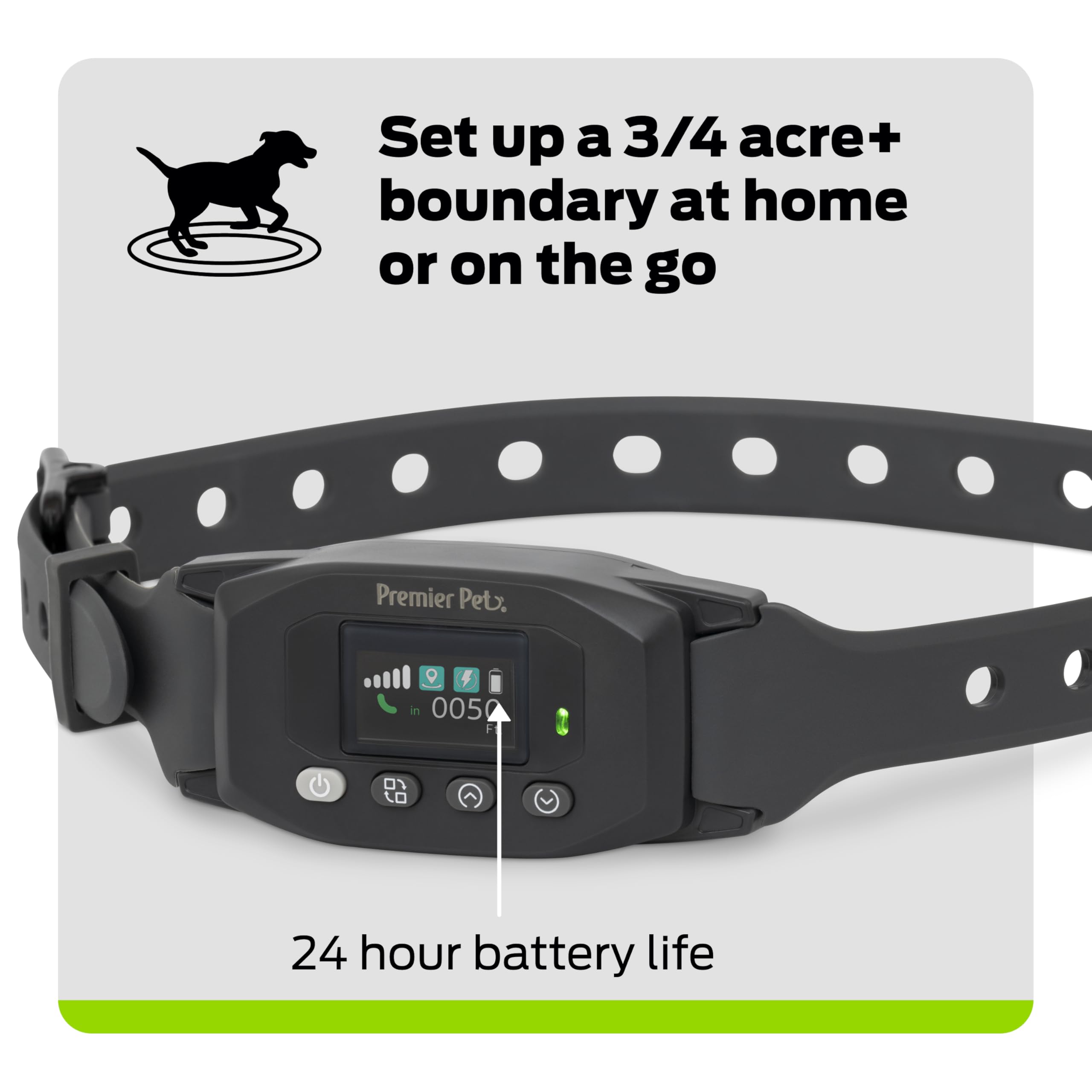 GPS Dog Fence Collar - Wireless Pet Containment System with Tone, Vibration & Static Correction - Waterproof & Rechargeable with 24H Battery Life - No Subscription Needed - Perfect for Backyard, Farm & Outdoor Dog Training