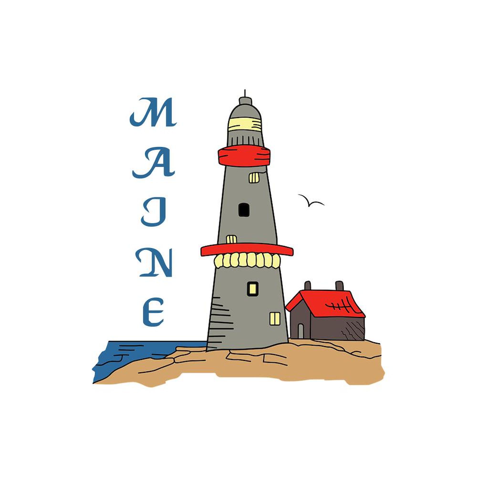 Maine Lighthouse Ceramic Coffee Mug 11 oz (325 ml) - Durable & Stylish for Hot Beverages - Perfect for Home, Office, or Gift Giving