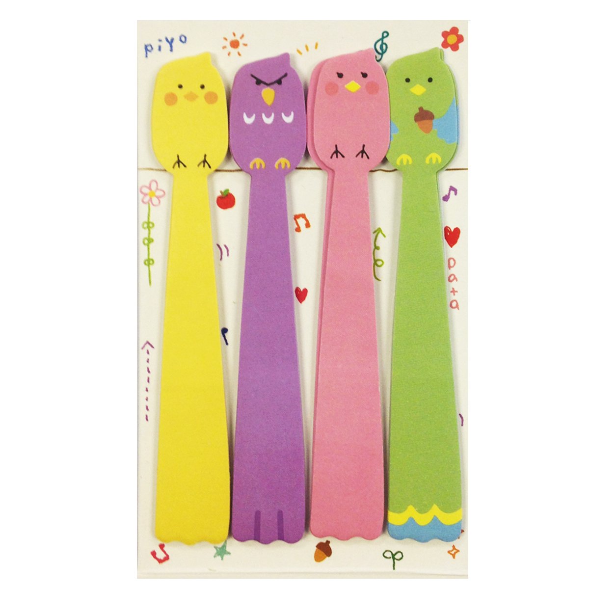 Wrapables Bookmark Flag Index Tab Sticky Notes - 2-Pack with Panda & Tweety Birds Design - Perfect for Books, Planners, and Office Organization