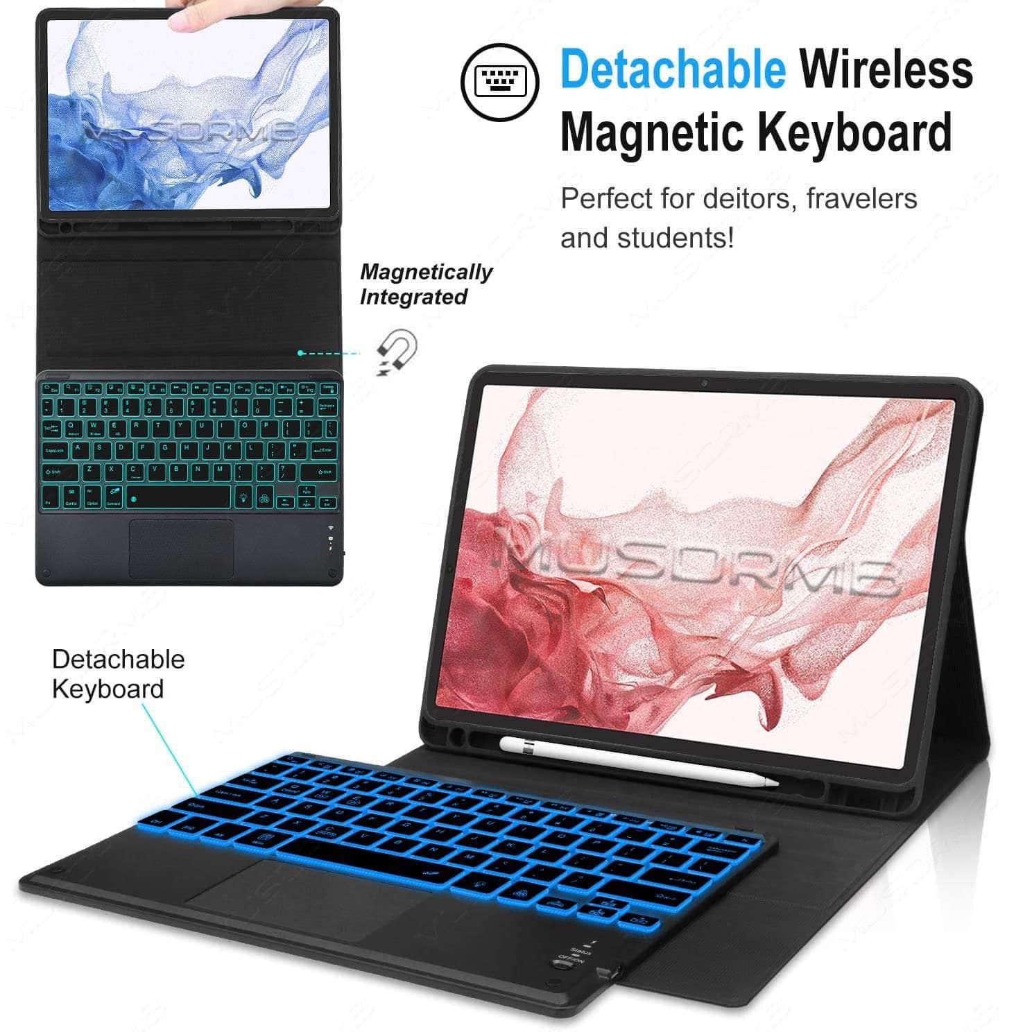 Magic Galaxy S9 Ultra Touchpad Backlit Keyboard Case - Slim Protective Cover with LED Backlight for Samsung Galaxy S9 | Perfect for Work, Gaming & Nighttime Typing