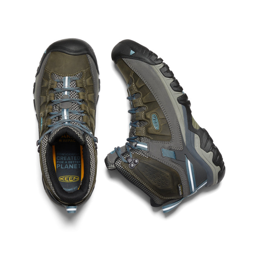 Women's KEEN Targhee III Waterproof Hiking Boots - Magnet/Atlantic Blue | Mid-Cut Ankle Support for Outdoor Adventures & Trail Walking