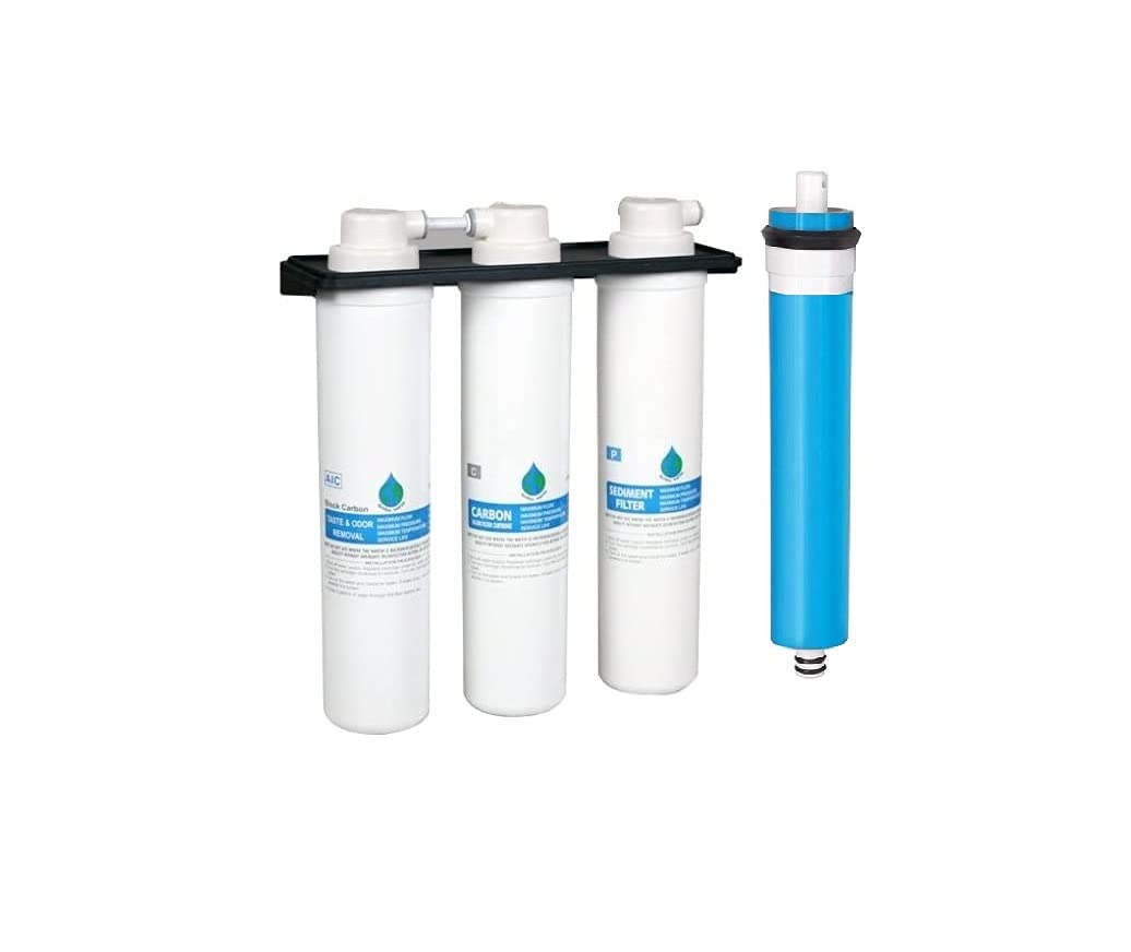 Global Water Complete Replacement Filter Set with Reverse Osmosis Membrane - Premium Water Filtration System for Home, Office, and RV Use