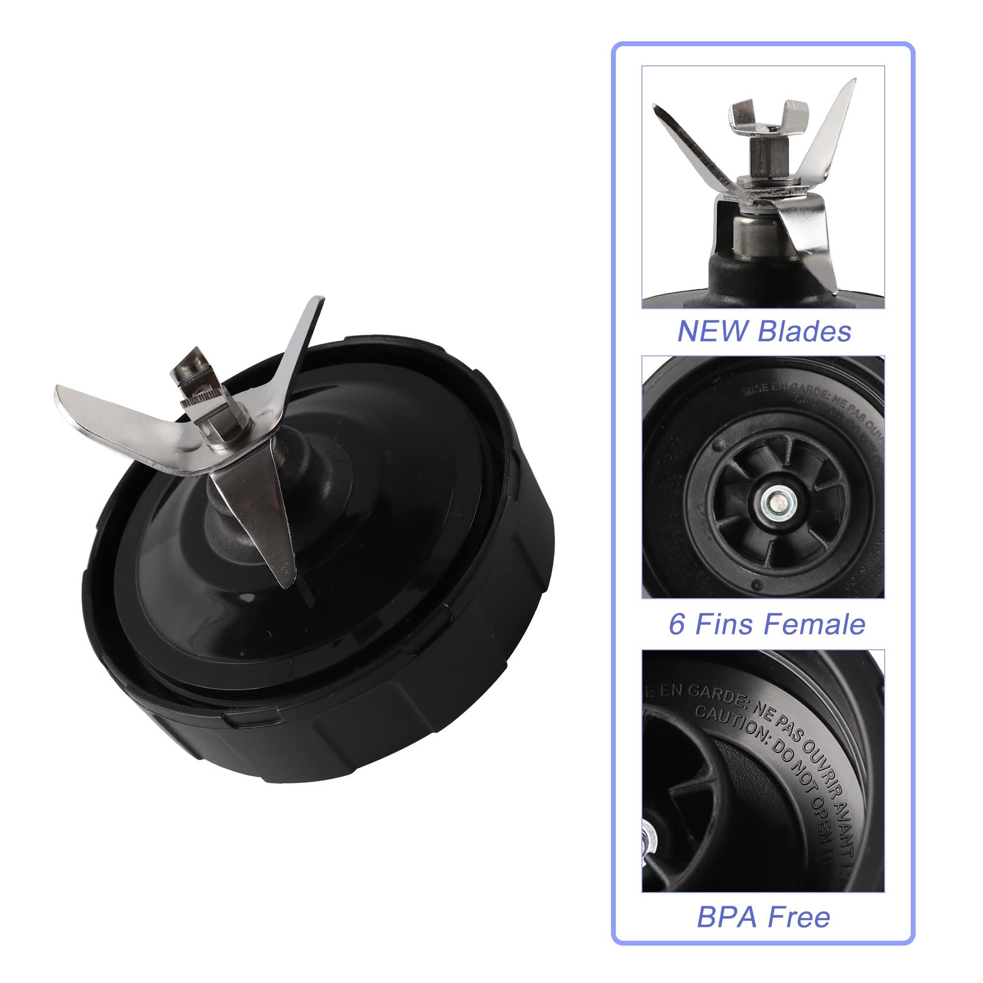 Original Title: 6-Fin Ninja Blender Blade Replacement Parts Female Fins Blade Compatible with Ninja Auto iQ BL450 Blenders   Optimized Title: Ninja BL450 Blender Replacement Blade - 6-Fin Female Fins Compatible with Ninja Auto iQ BL450 Series - Perfect for Smoothies, Shakes & Food Prep