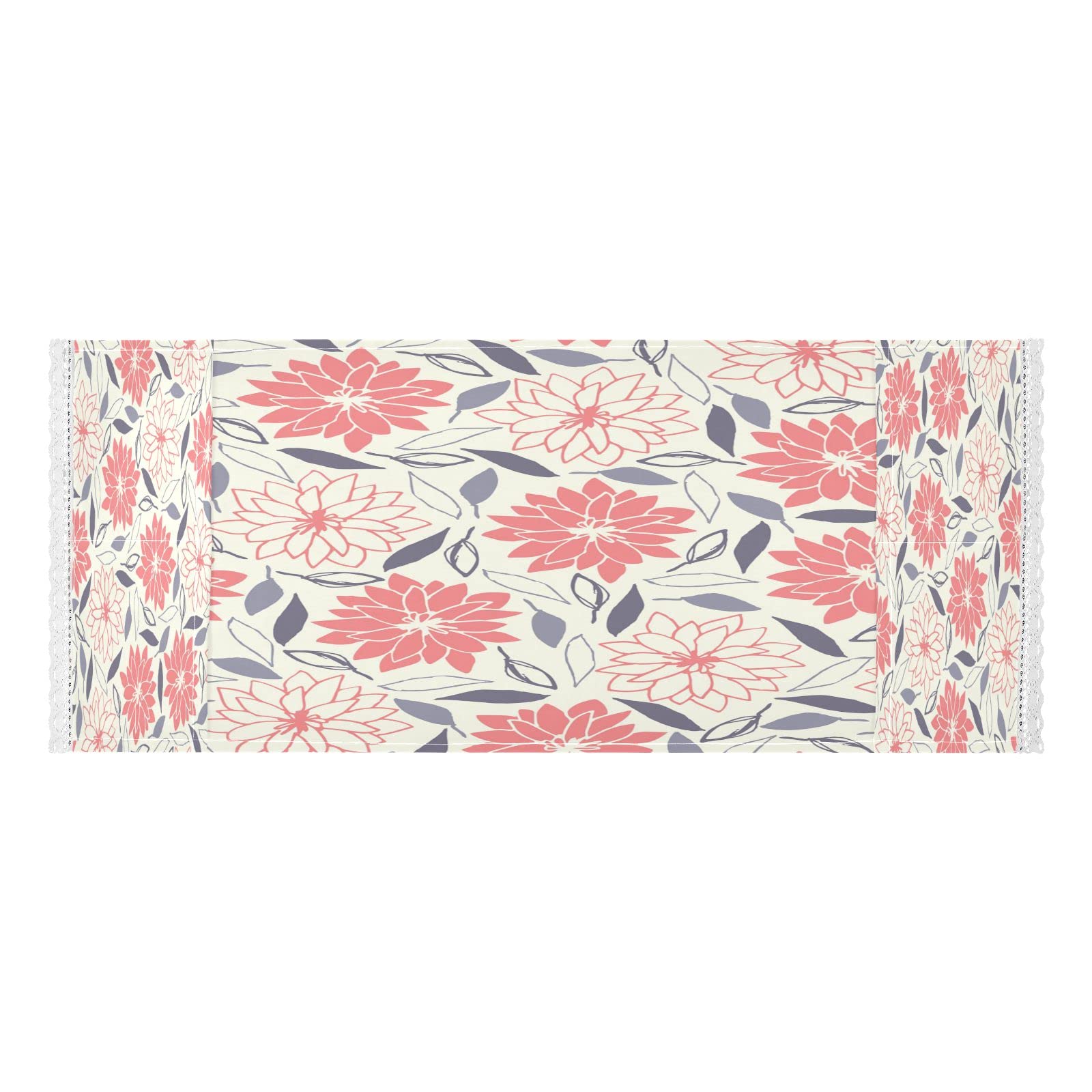 Kigai Floral Washing Machine Cover - Top Load Washer Dryer Dust Proof Fabric Cover with Storage Bags | Home Appliance Protection for Refrigerator, Oven & Laundry Room (Elegant Flowers Design)