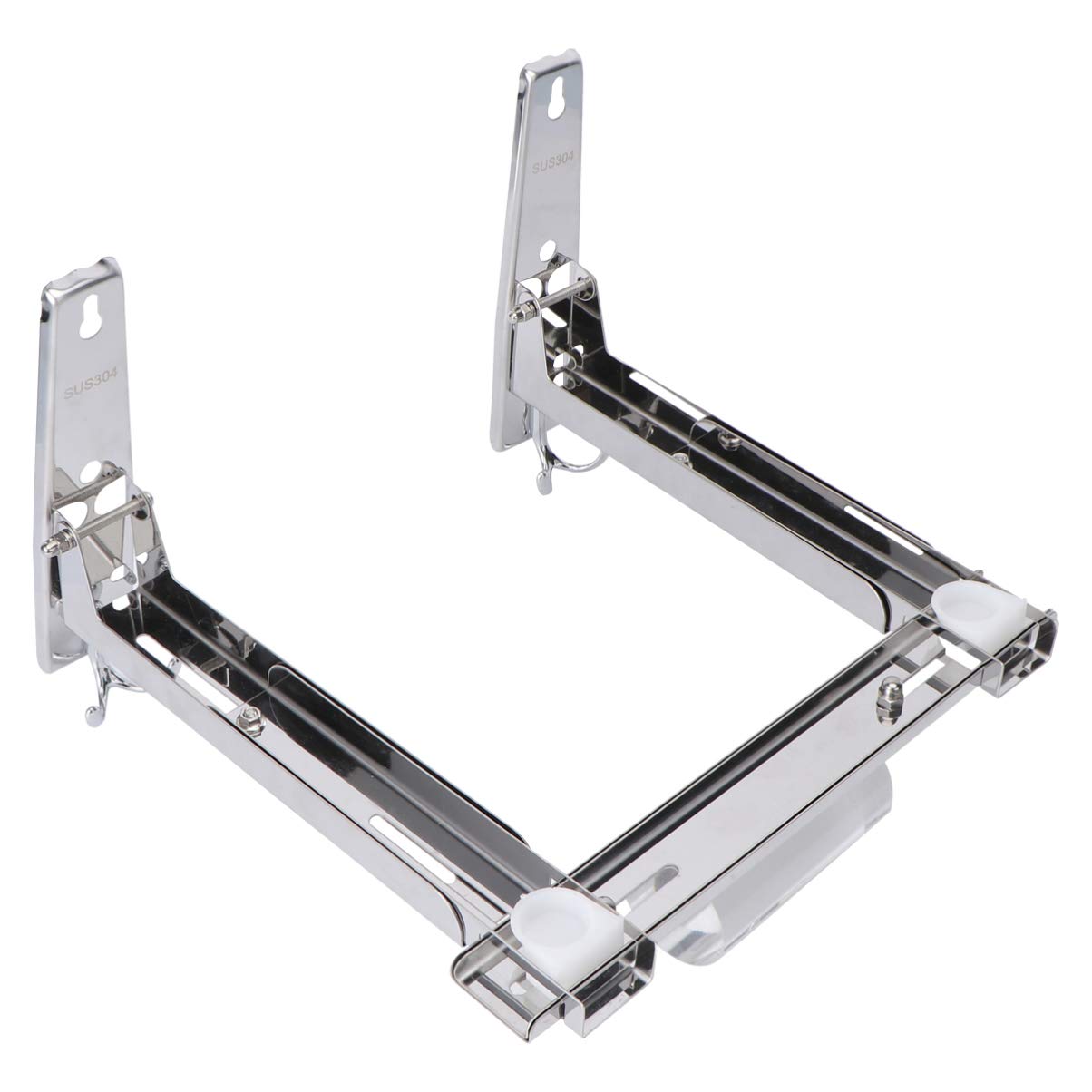Cabilock 1-Piece Heavy Duty Microwave Oven Mount Shelf Bracket - Adjustable Kitchen Storage Rack, Retractable Space Saver for Small Kitchens - Perfect for Apartments, Dorms & RVs