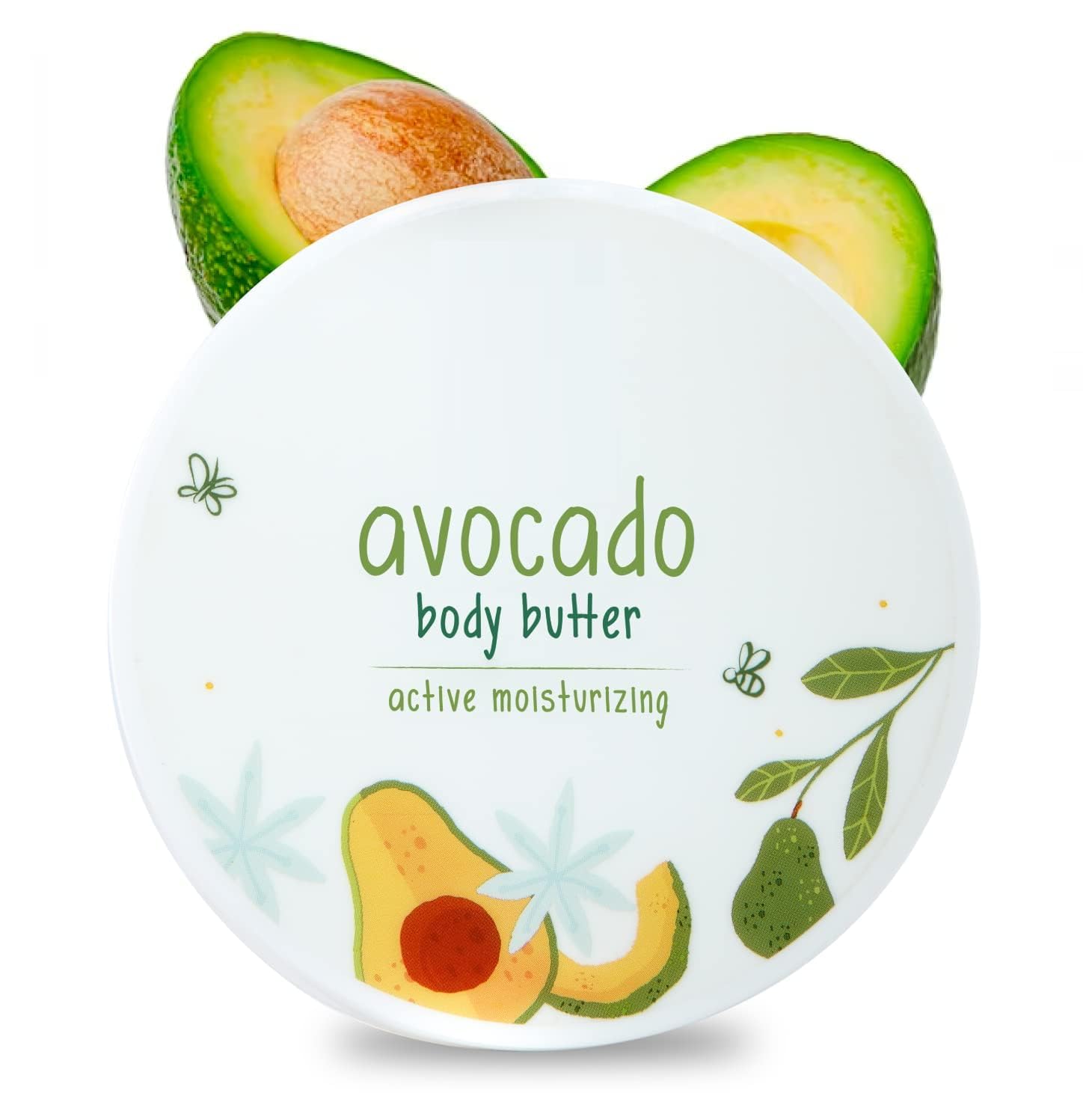 JAY Avocado Moisturizing Body Butter with Cocoa & Shea Butter - Deep Hydration & Nourishment for Dry Skin - Sulfate & Paraben Free - 200g - Perfect for Daily Moisturizing, After Shower Care & Gift Giving