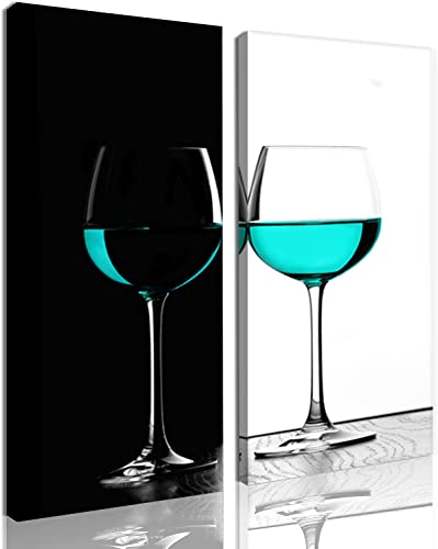 Teal Wine Glass