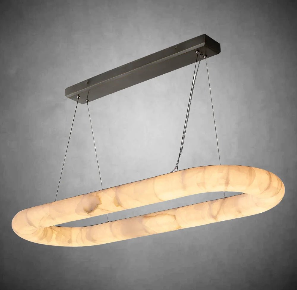 Elegant Maurice Lisse Oval Chandelier - Modern Crystal Ceiling Light Fixture for Dining Room, Bedroom & Living Room Decor