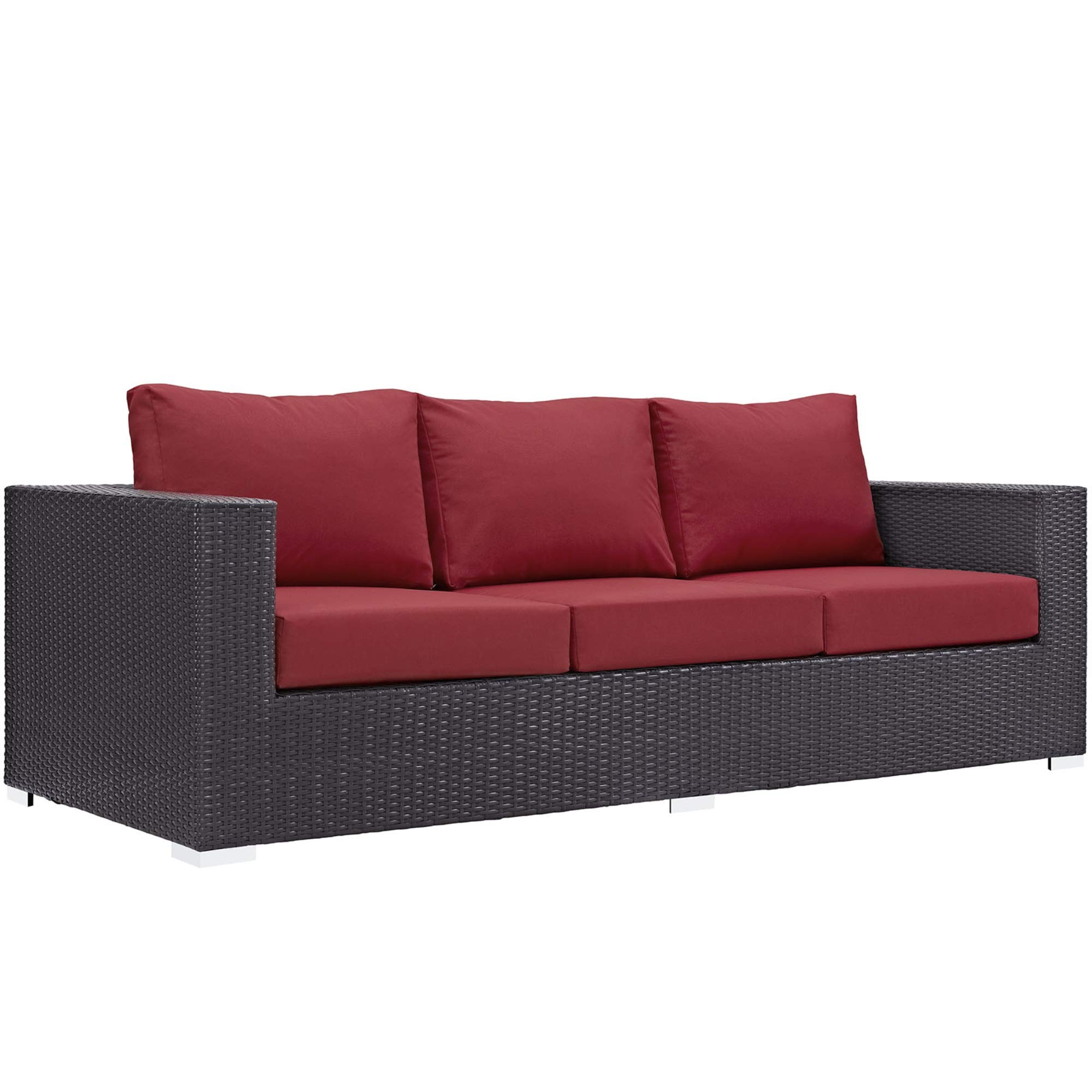 Ergode Convene Outdoor Sectional Sofa Set - Durable Rattan Weave & Weather-Resistant Cushions - Perfect for Patio, Backyard, Poolside & Garden Gatherings - Great for Outdoor Entertaining & Relaxation