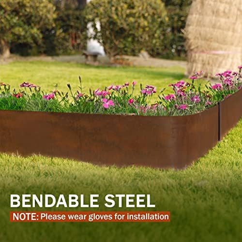 Worth Garden 6 Pack Corten Steel Landscape Edging - 40