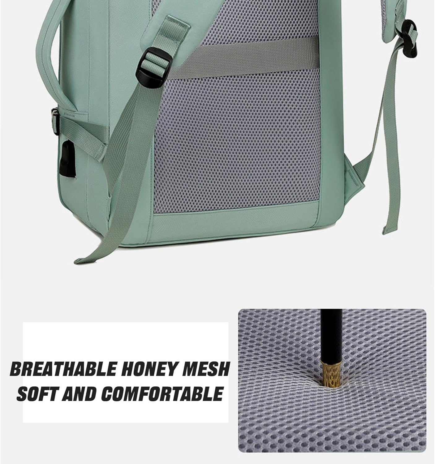 Liwave Premium 38L Modular Travel Backpack - Lightweight Durable Carry-On Backpack for Business Trips, Hiking & Airplane Travel - Water-Resistant Laptop Backpack with USB Charging Port