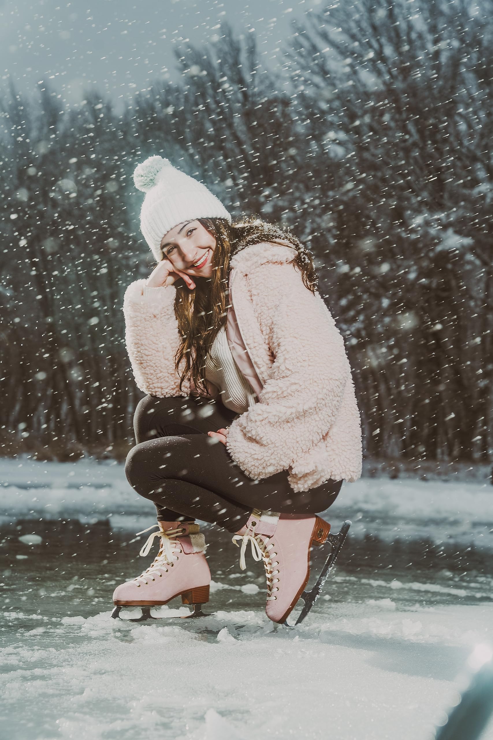 Riedell Ember Recreational Figure Ice Skates for Women & Girls - Comfortable Boots for Beginners & Casual Skating - Perfect for Ice Rinks, Outdoor Ponds & Winter Sports