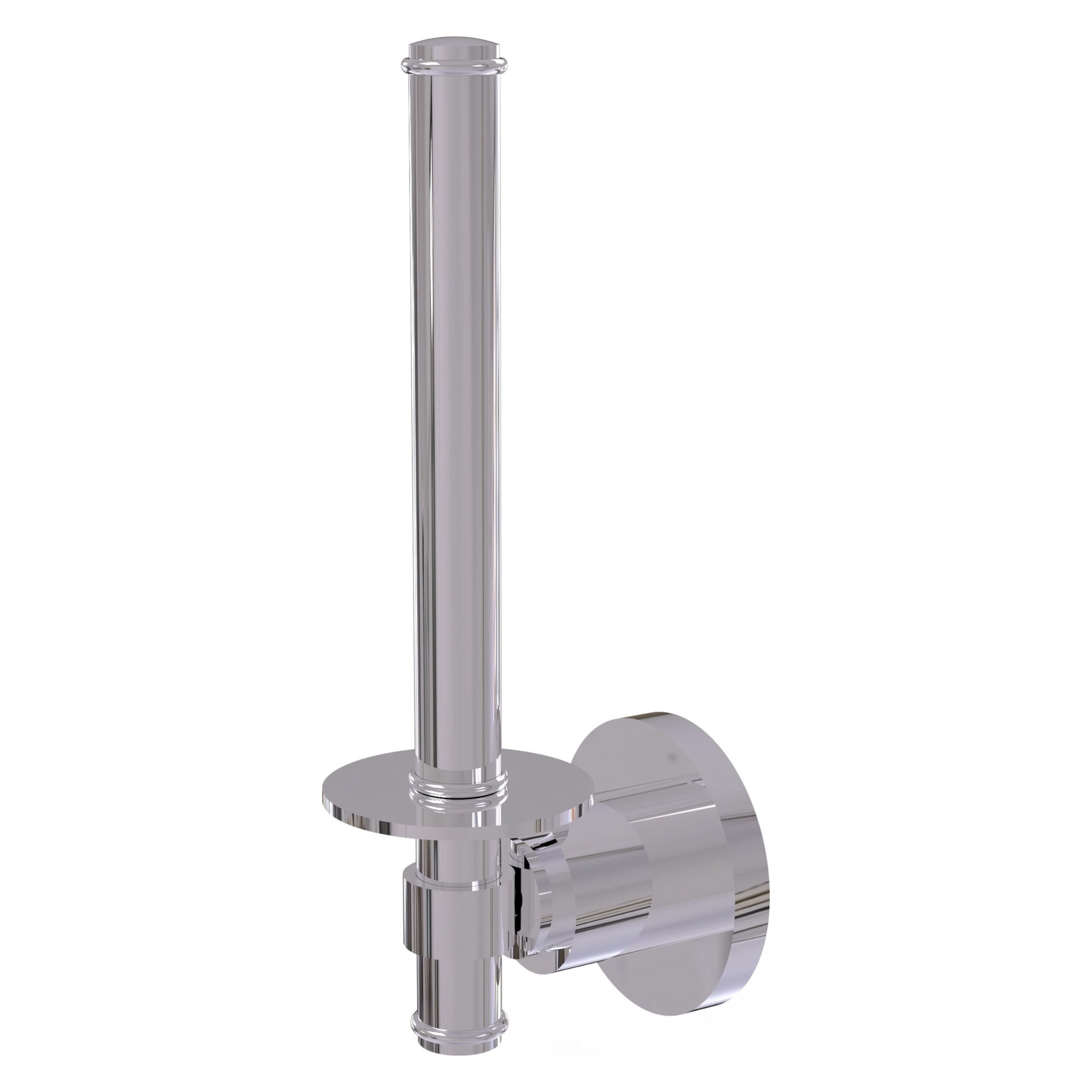 Allied Brass WS-24U-PC Washington Square Collection Upright Tissue Toilet Paper Holder, Polished Chrome - Bathroom Tissue Dispenser for Modern Homes & Luxury Hotels