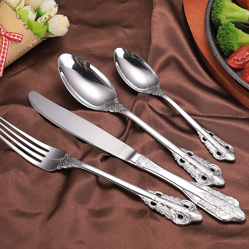 60-Piece Stainless Steel Flatware Set for 12 - Premium Silverware Cutlery Set for Home & Restaurant Use - Durable Kitchen Utensils for Everyday Dining, Dinner Parties & Catering Events