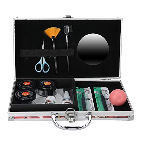 Professional Eyelash Extension Kit - 10pcs Lash Starter Set with Grafting Tools, Glue & Practice Lashes for Salon & Home Use | DIY False Eyelash Makeup Application