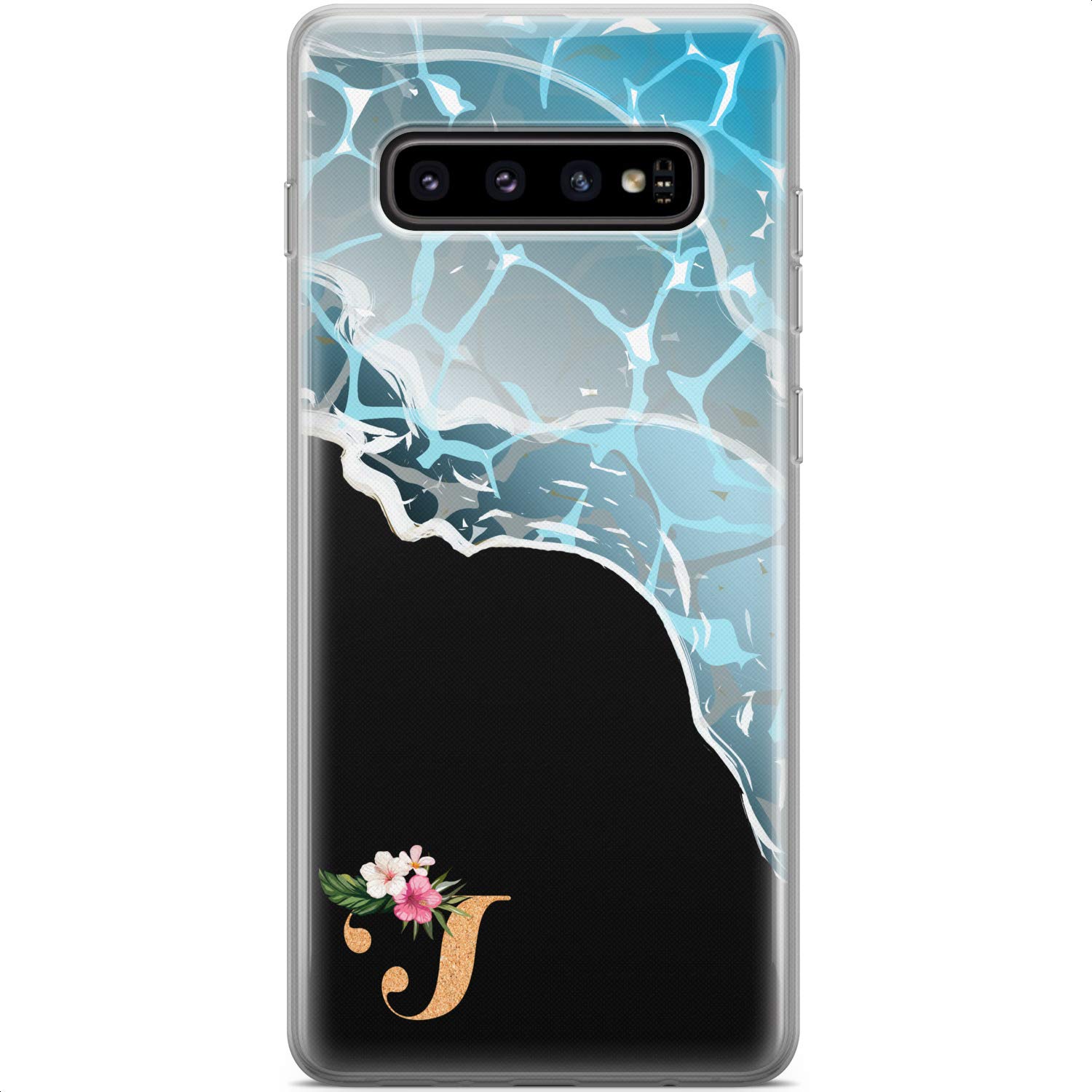 Samsung Galaxy S24 S23 Ultra S22 S21 S20 S10 Phone Case - Slim Lightweight TPU Silicone Cover with Blue Light Protection & Ocean Wave Design | Perfect for Women, Summer Beach Days, Travel & Everyday Protection