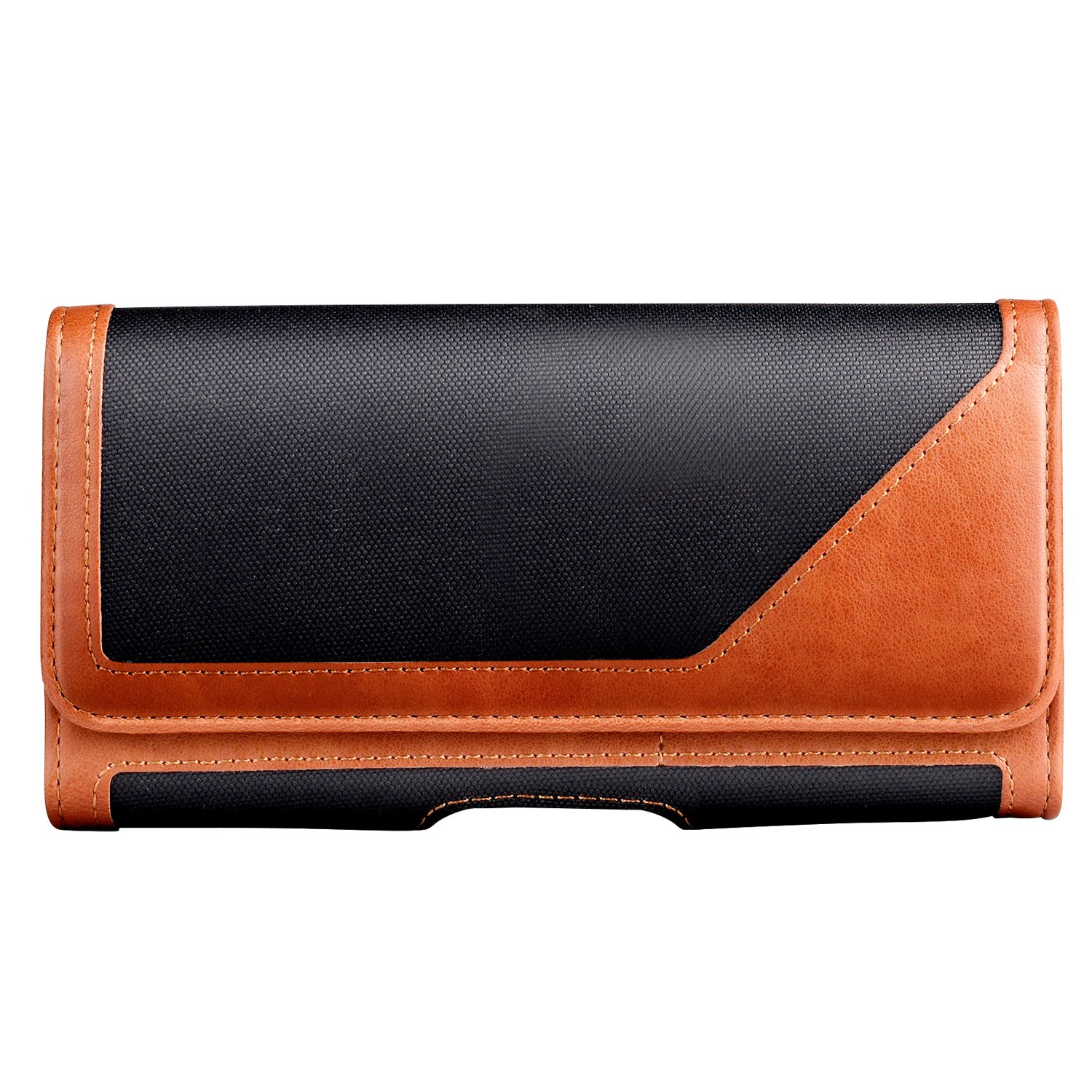 BECPLT Nylon Belt Clip Holster Case for iPhone 12 Pro/12/11 Pro/Xs/X - Durable Phone Pouch with Secure Clip (Brown) | Perfect for Outdoor Activities, Work & Everyday Carry