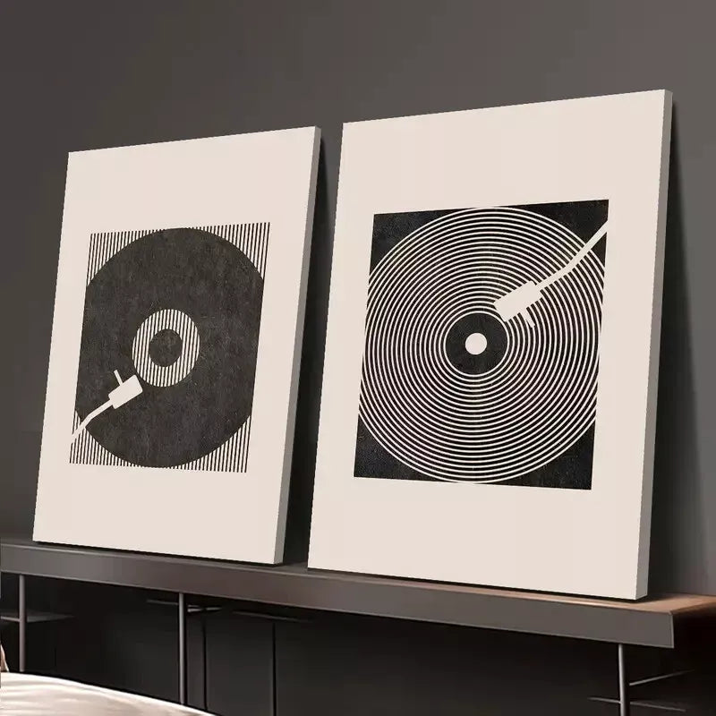 2Pcs Minimalist Nordic Style Canvas Wall Art - 50x75cm Framed Decorative Painting, High Quality Print, 100% Australian Made, Ready to Hang - Perfect for Living Room, Bedroom & Office Decor
