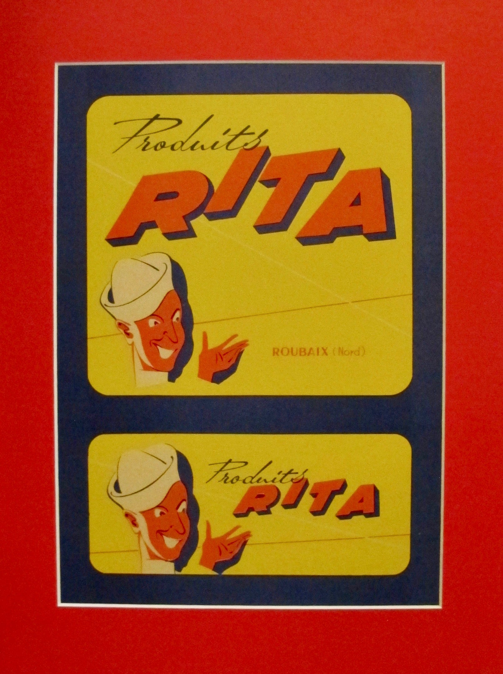 Vintage 1920s French Food Advertisement Poster - Original Rita Products Print - Perfect for Retro Kitchen Decor & French Culture Enthusiasts