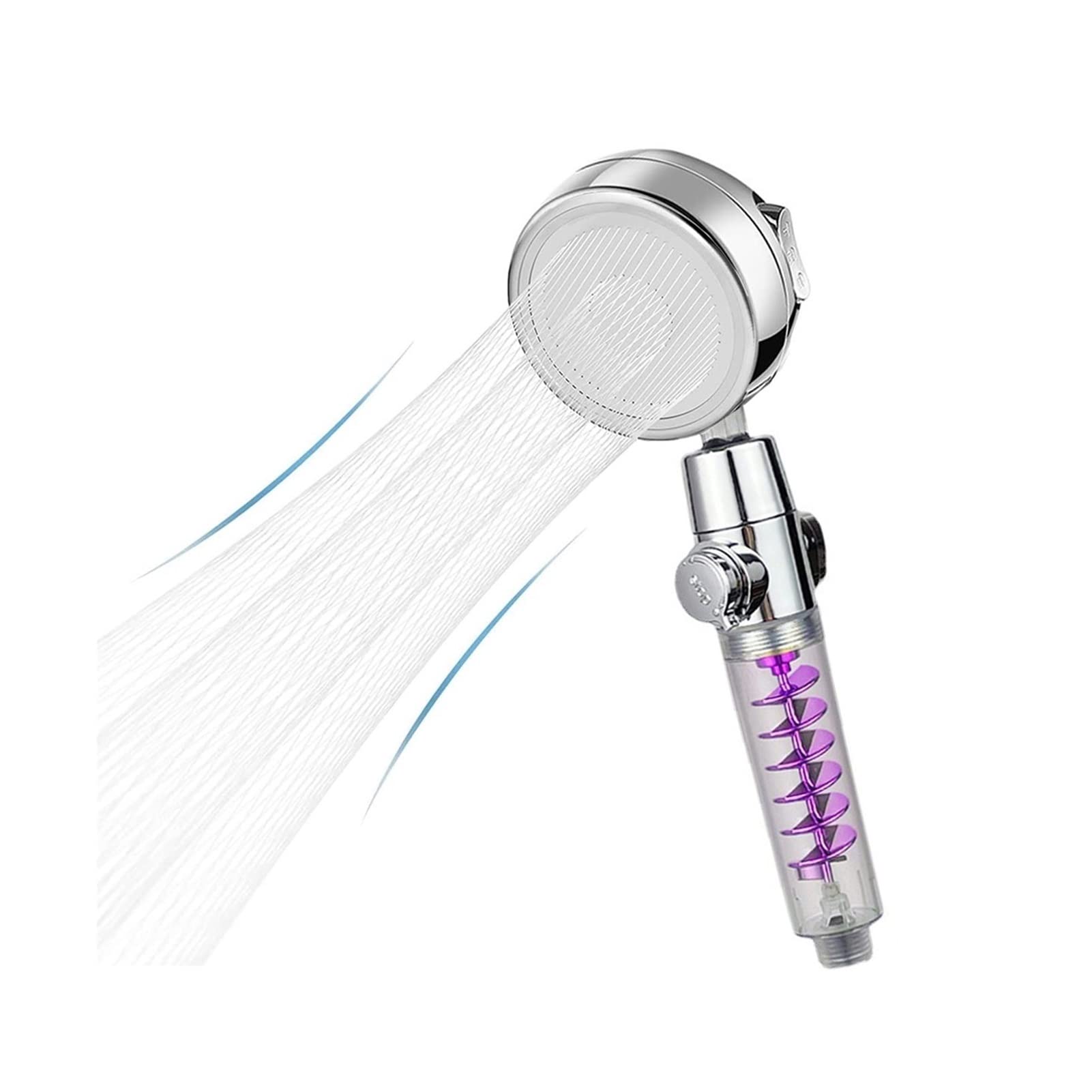 360° Turbo Spa Shower Head - High Pressure Handheld Shower with 3 Spray Modes - Hydro Massage for Relaxation - Perfect for Bathroom, Spa, and Gym Use (Color: Chrome)