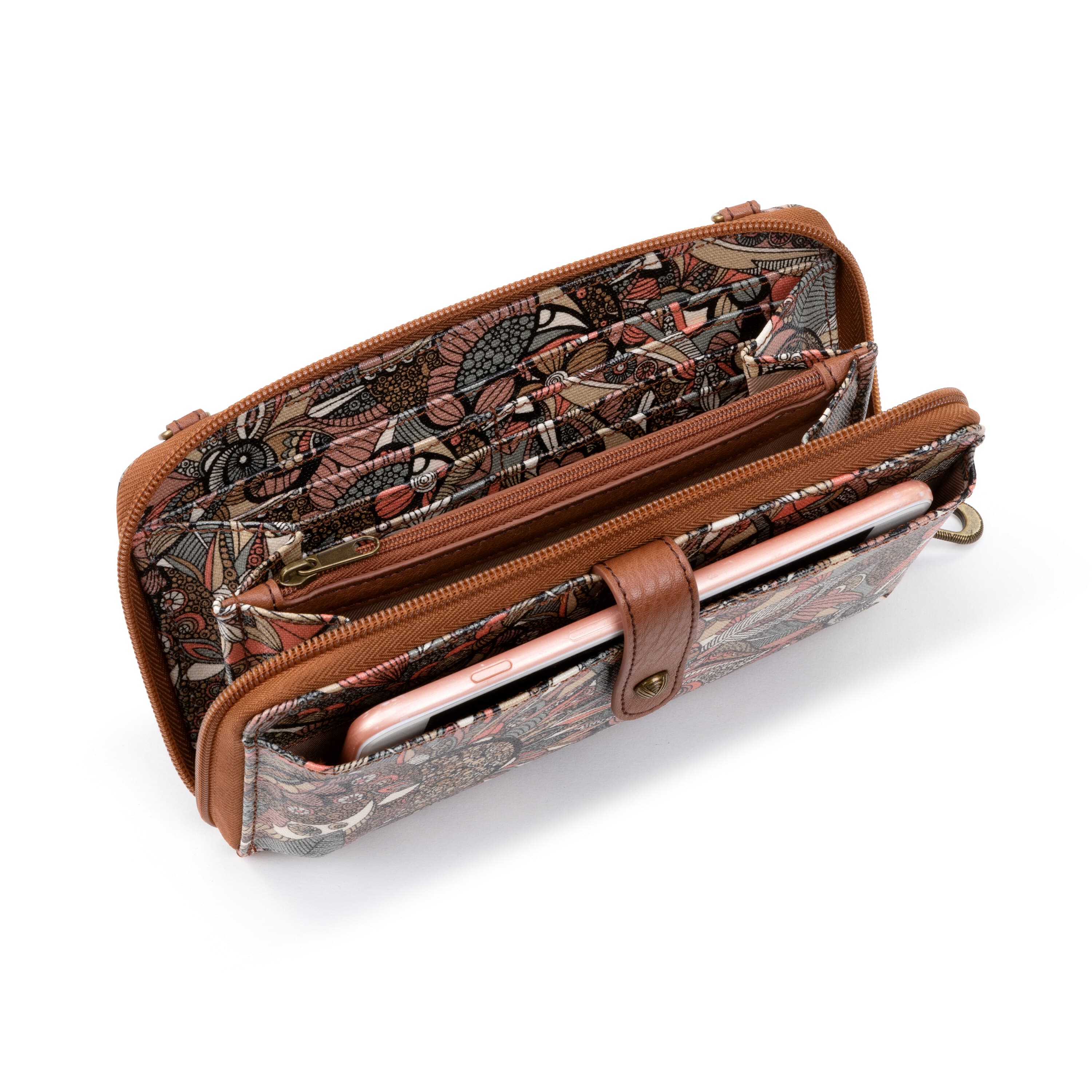 Premium Canvas Smartphone Wallet - Sienna Spirit Desert Design for iPhone & Android - Perfect for Travel, Shopping & Everyday Use