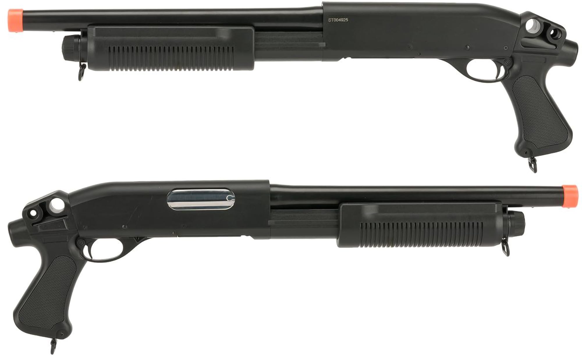 CYMA Standard M870 3-Round Burst Airsoft Shotgun with Multi-Shotshell Loading - Tactical Pistol Grip - Perfect for Airsoft Battles & Outdoor Training (Model: CM350M)