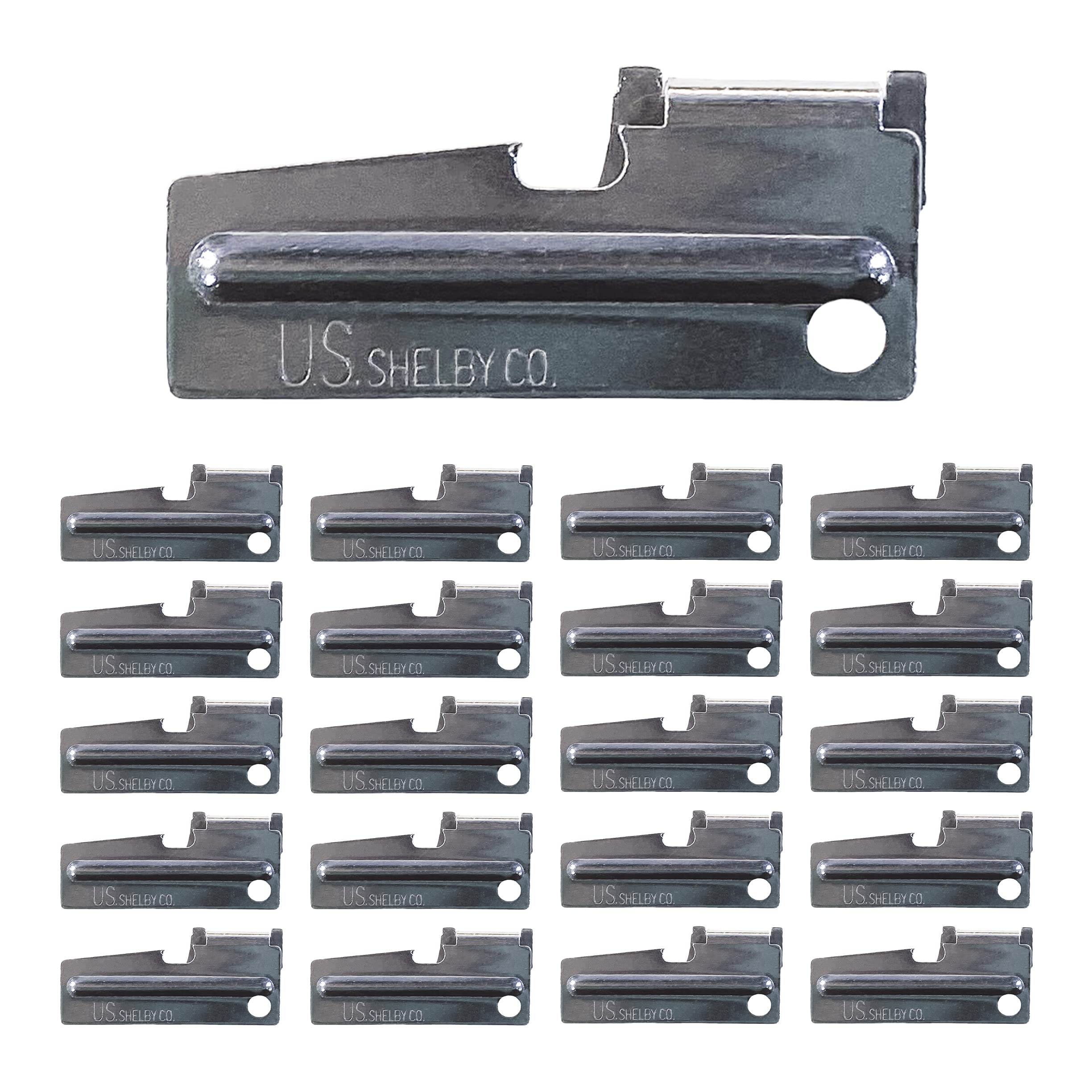 P-38 Can Openers - US Shelby Model P38 Military Grade Stainless Steel Can Opener (20 Pack) - Compact & Durable for Camping, Hiking, Emergency Kits & Survival Gear